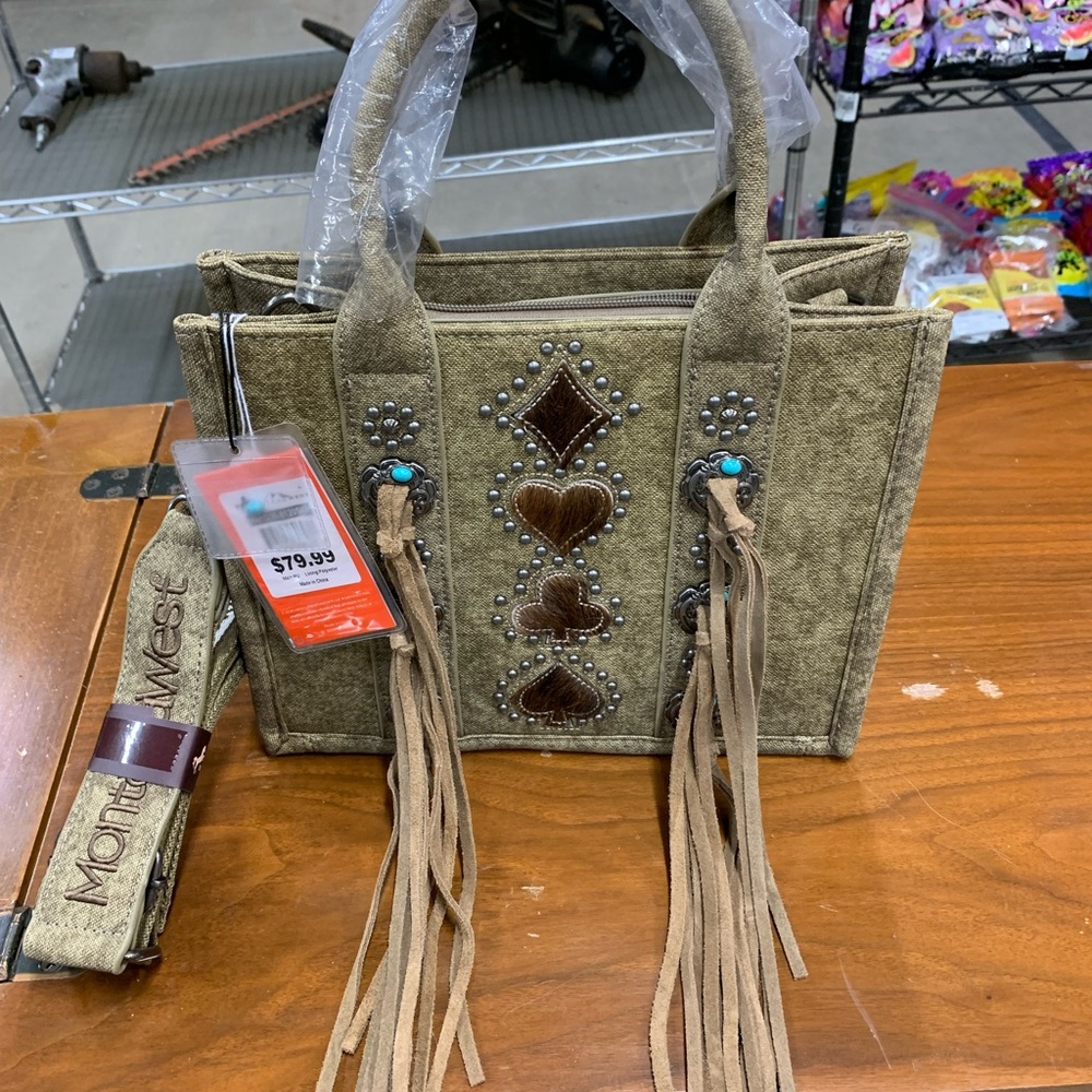 Montana West Tan Crossbody Bag with Fringe